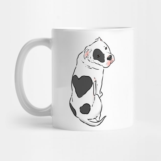 Pitbull with Heart Spot, Pitbull Love by sockdogs